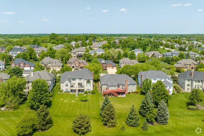 The homes in Campton Hills sit on spacious lots of 1 acre or more.