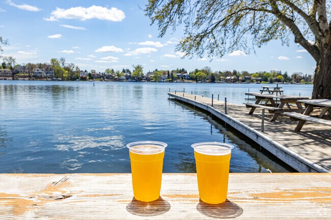 Enjoy a cold beverage on the water at Foolery's on Okauchee Lake.