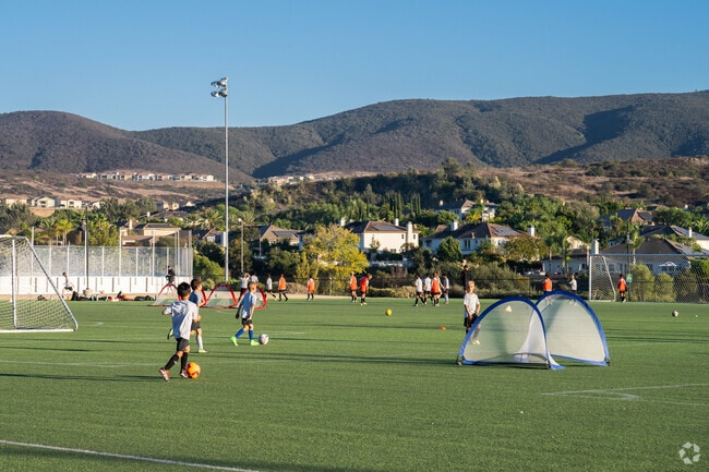 Kids love to have soccer practice regularly at the 4S Ranch Sports Park in 4s Ranch.