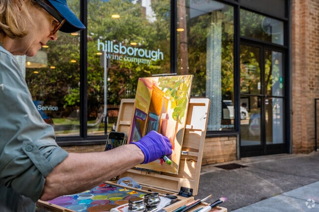 Churton Street in downtown Hillsborough is a great place to see local artist.