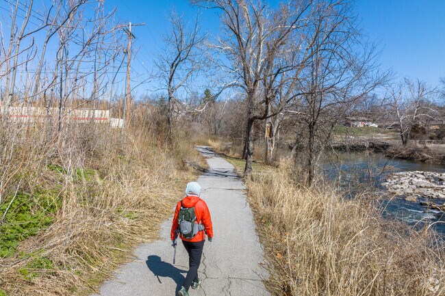 The Indian Creek Trail at Watt's Mill Park gives Boone Hills residents room to walk and bike.