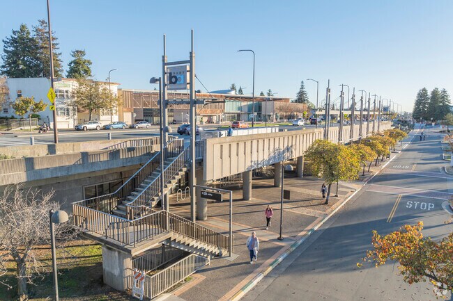The Ashby BART connects Santa Fe to the greater Bay Area.