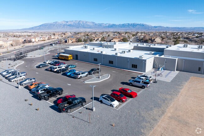 Mountain views from Southwest Aeronautical Mathematics and Science Academy.