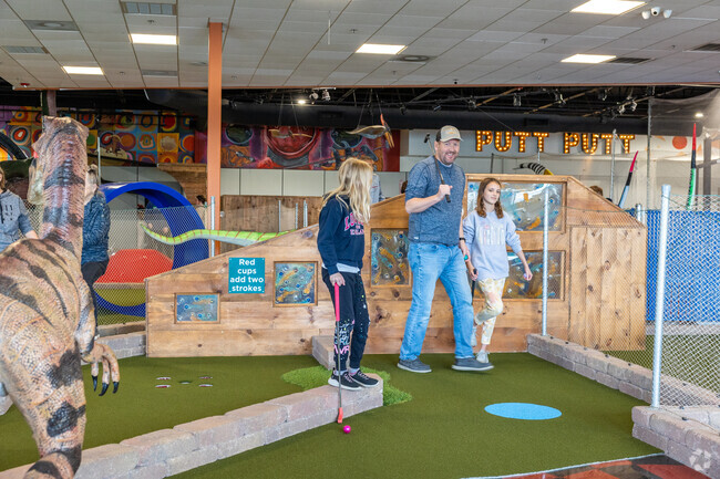 Spend time with family and friends at the unique Prehistoric Putt.