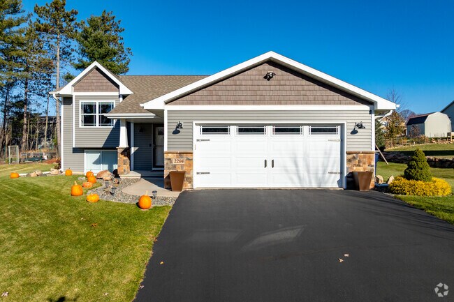Homes with spacious garages are common in Rothschild.