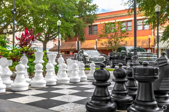 While strolling downtown, stop by McCall Park to enjoy the fresh air.