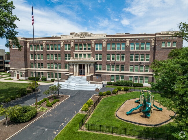 View of entrance to Norwood Middle School.