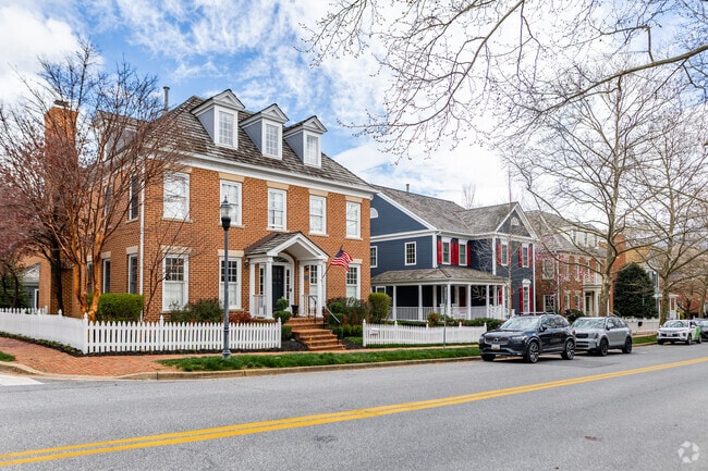 Charming row of colonial inspired homes on a quiet street in Kentlands.