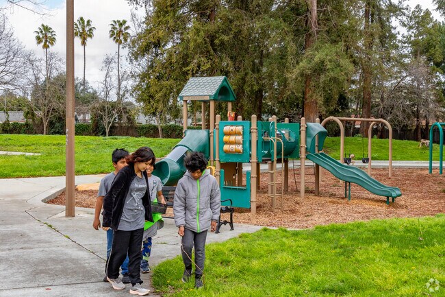 The playground at Great Oaks Park is a favorite for kids in Edenvale.