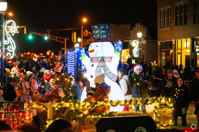 Noblesville's Holiday in Lights Parade is full of many colorful floats.