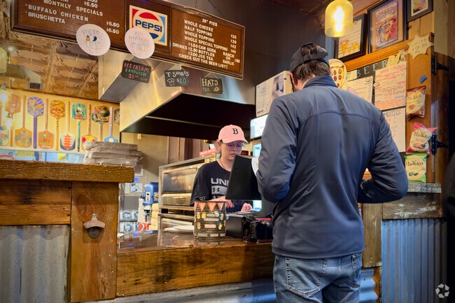 New Post has a variety of restaurants, like pizzerias, to keep you and the family fed.