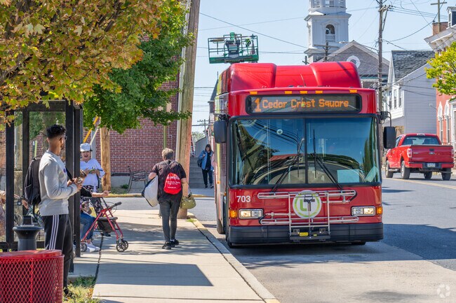 Lebanon Transit busses traverse the Downtown Lebanon area.