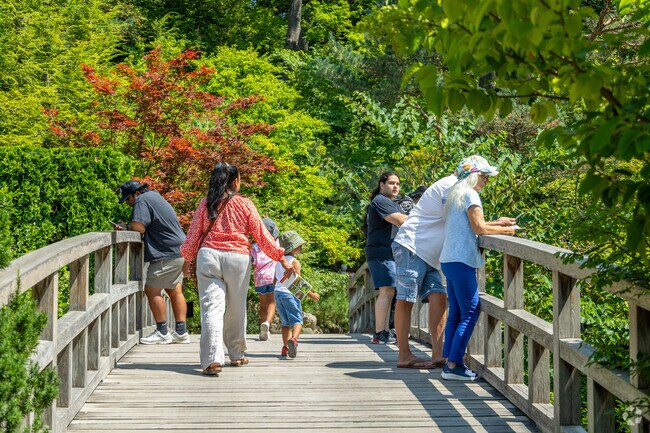 Japanese Gardens near Forest Hills View offers many unique flowers and plants to view.