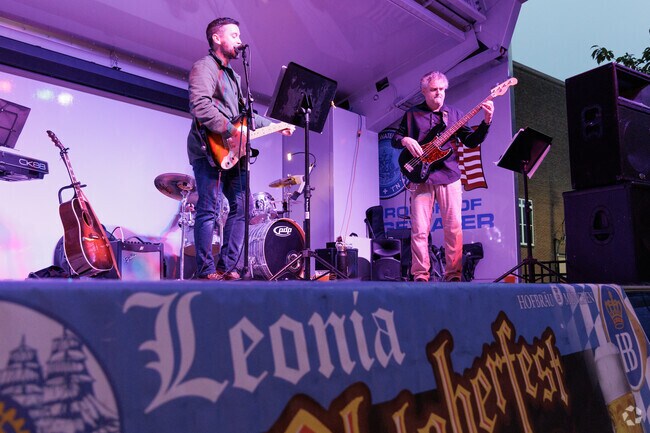 Live music entertained the crowd at Leonia's Oktoberfest.