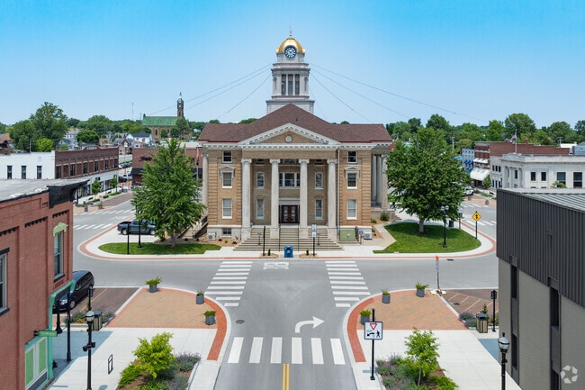 Jasper's downtown square is a focal point for revitalization with recent projects.