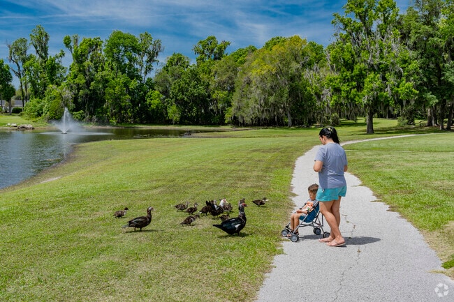 Stroll the pathways or feed new friends at Polly Palmer Park in Southeast Ocala.