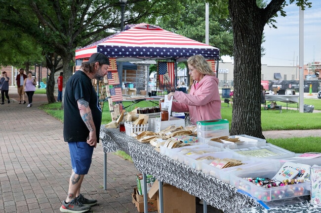 Artisans and bakers sell their goods at the Midlothian Farmers Market.
