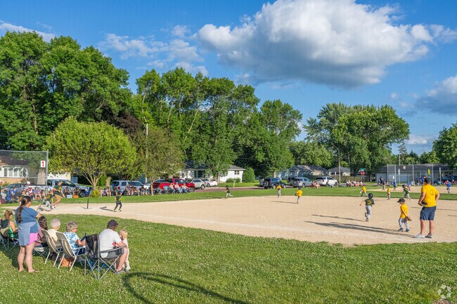 Little league baseball games are popular in the summer months in Mankato.