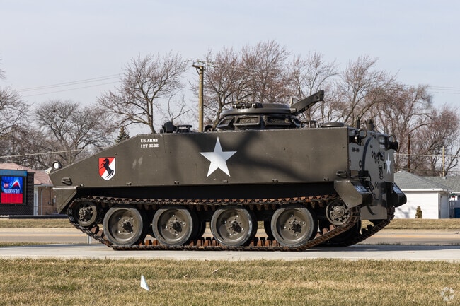 Posen features a historic tank as a relic to the veterans that live in the area.