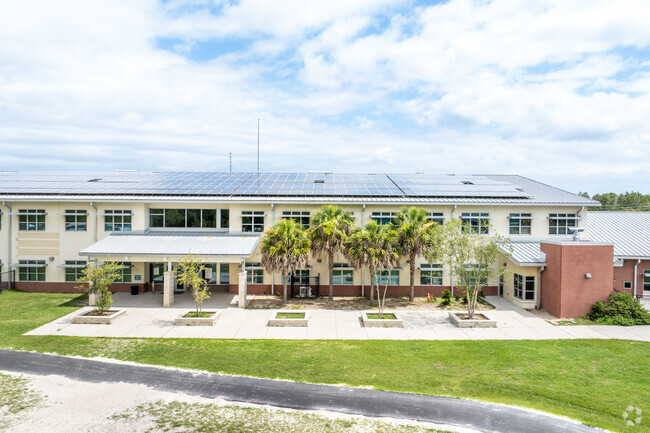 Meadowbrook Elementary School boasts solar panels to aid in it's power consumption.