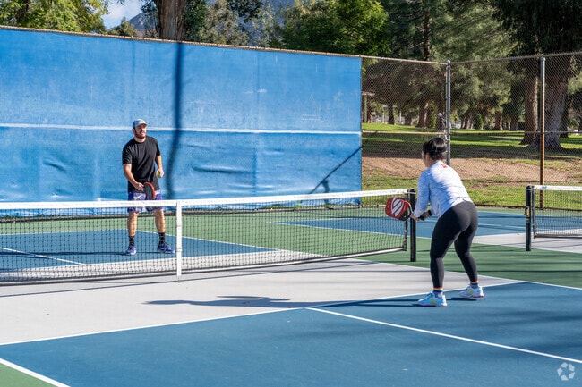Play pickleball at the maintained courts of El Cariso Community Park in Sylmar.