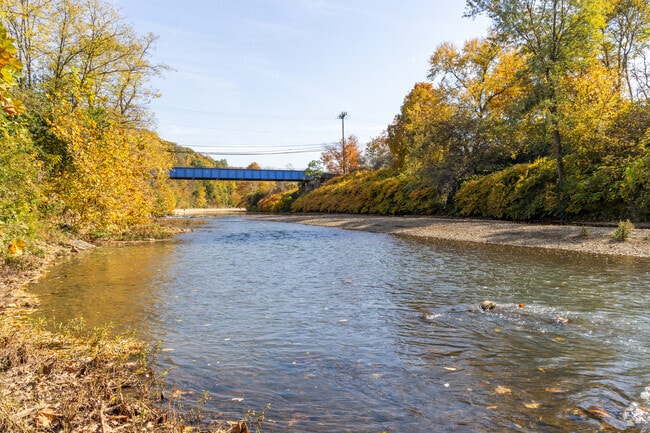 Chartiers Creek flows near Lawrence, as part of a 47-mile waterway that winds through Western Pennsylvania before joining the Ohio River.