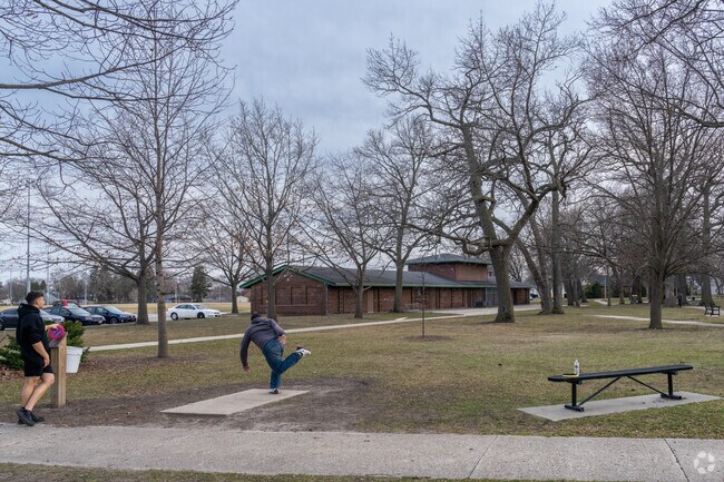 Aim for a hole in one at Lincoln Park Disc Golf Course.