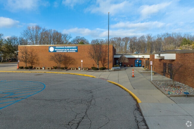 Main entrance at Crissman Elementary School.