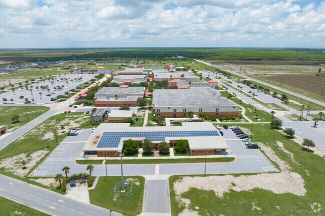 Veterans Memorial Early College High School hosts grades 9th to 12th in the Brownsville area.