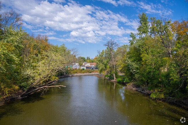 Locals like to bike and walk along the Luce Line, enjoying views of the Crow River.