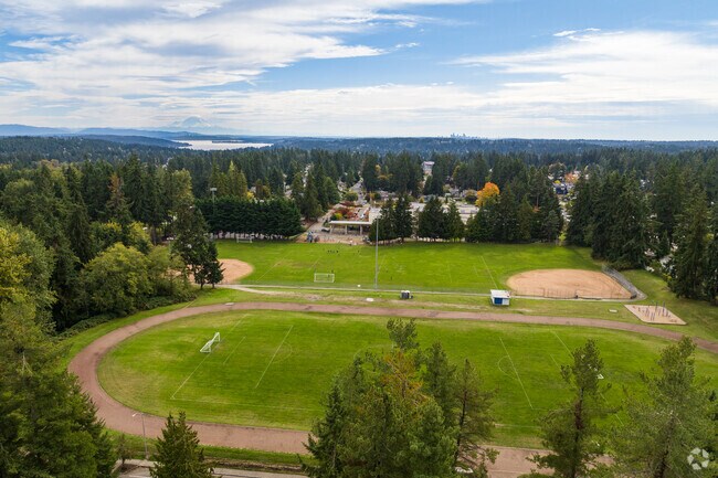 Green space and single-family homes shape Town Center, a suburb near Seattle.