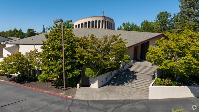 Outside church area at St. John Fisher School.