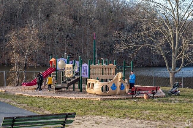 Families enjoy time with their kids at John A Passidomo Veterans Park in West Harrison.