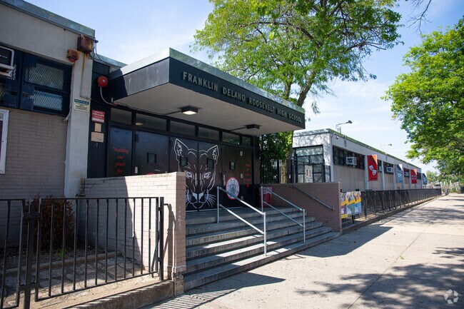 Franklin Delano Roosevelt High School in Borough Park, New York.