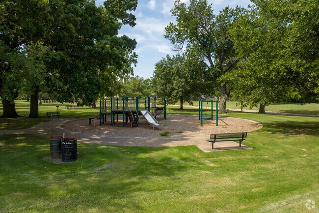 A large playground offers a great place for kids to play in Boeing Park.