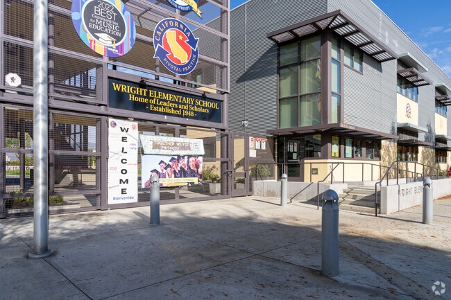 Front entrance to Frank M. Wright School in the city of El Monte, Ca.