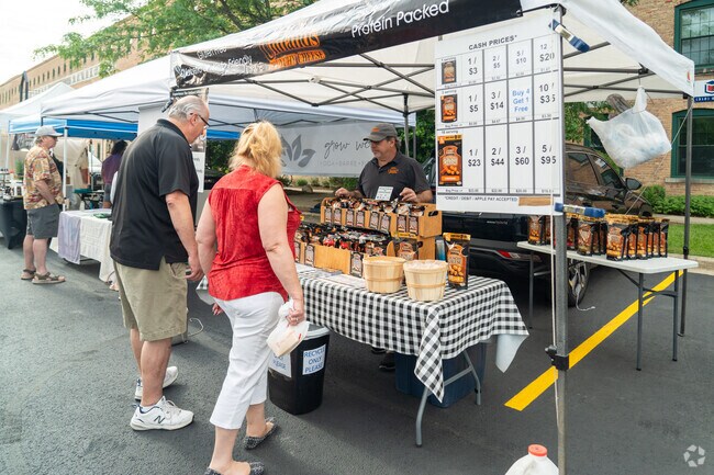 Umland's Natural Foods offers cheese snacks at the Naperville Farmers Market near Farmington.