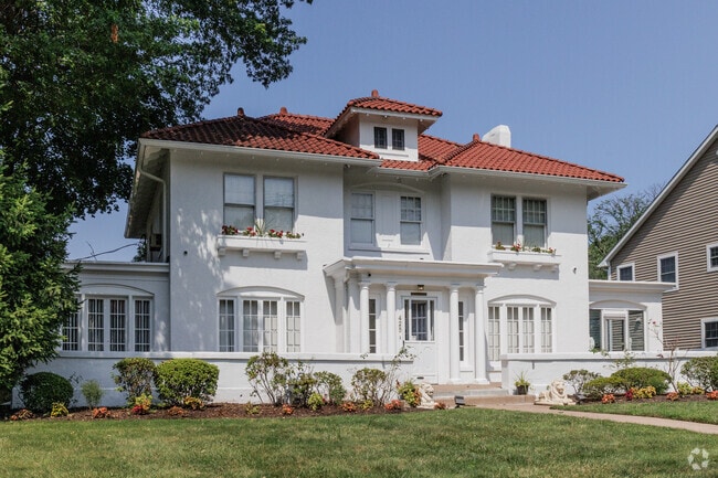A Spanish mission style house is among the diverse styles found in Hackensack, NJ.