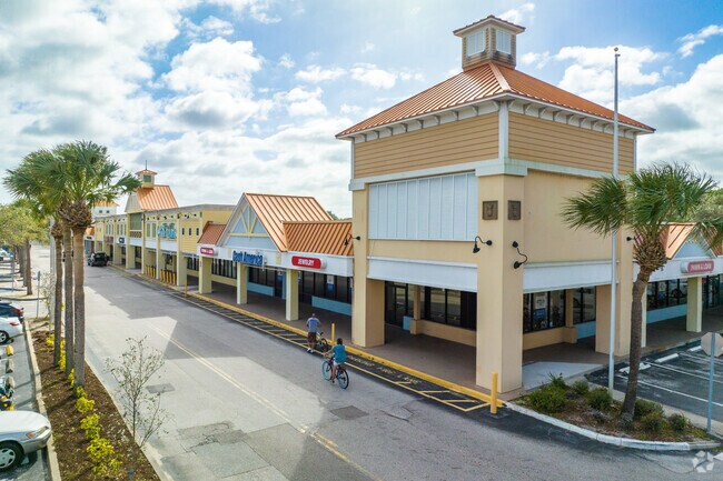 Shopping and dining options in Palm Bay are primarily found in strip malls.