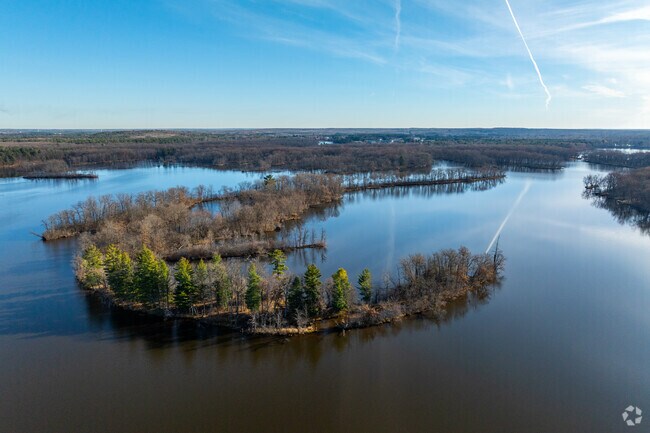 Locals can enjoy a beautiful view of Half Moon Lake.