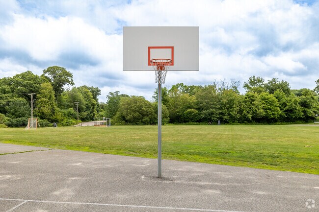 Basketball is one of many sports students can play at recess at Deer Hill School in Cohasset.