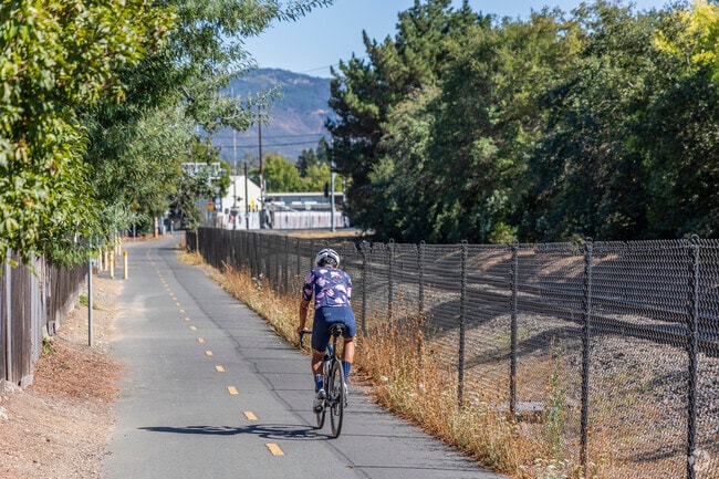 The Napa Vine Trail follows the train tracks through the middle of the McPherson neighborhood.