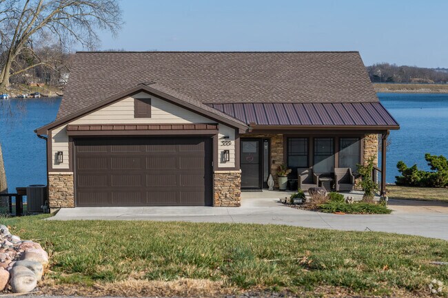 The homes at Lake Waukomis come in many sizes and styles.