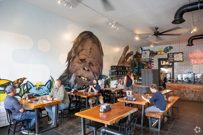 Thirsty Sasquatch & Hungry Sasquatch is an amazing place to grab a slice of pizza.