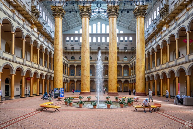 The main hall at the National Building Museum in Judiciary Square is stunning.