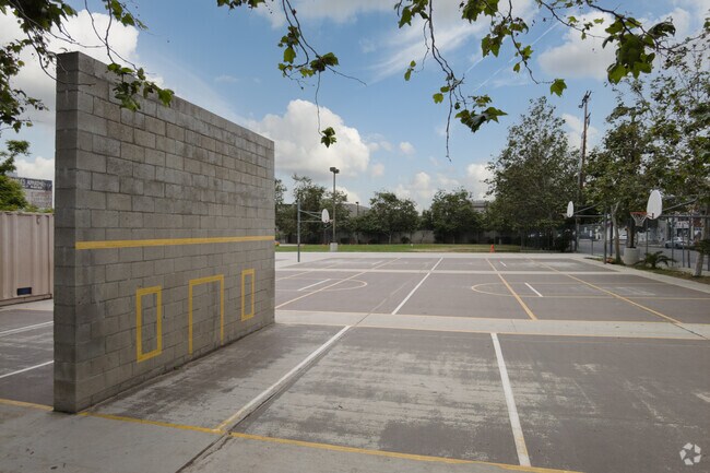 ball wall at Charles H. Kim Elementary School in Los Angeles California.