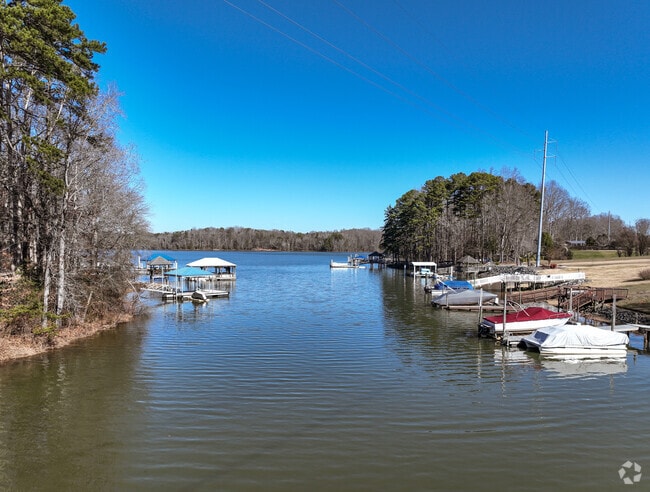 A calm cove on Mountain Island Lake.