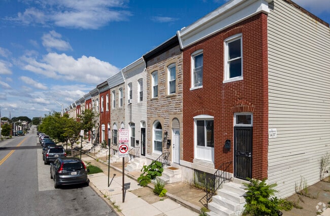 Traditional rowhomes are available in the Berea neighborhood.