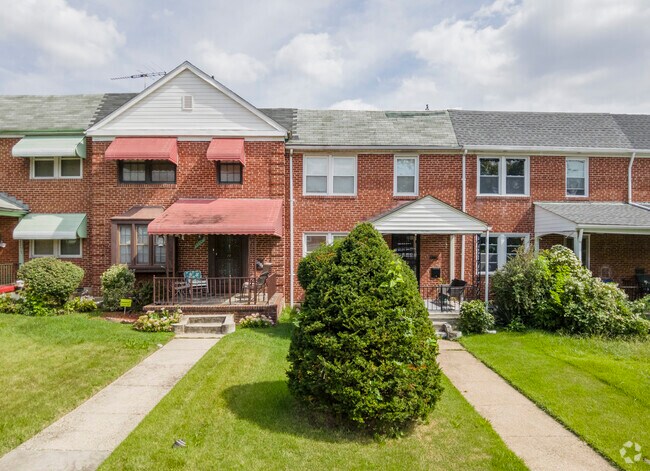 Decorative awnings add charm to many Panway-Braddish row homes.