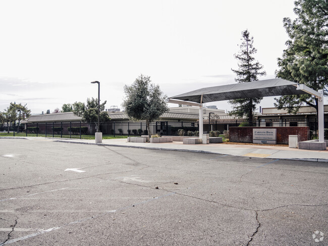 The drop off area at Davis (Caroline) Intermediate School in San Jose, California.